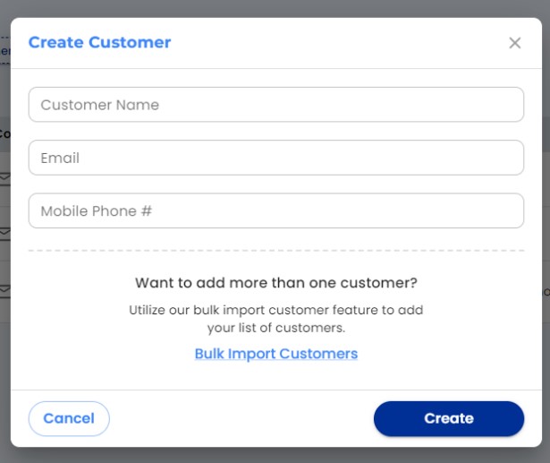 create a customer profile with Finli
