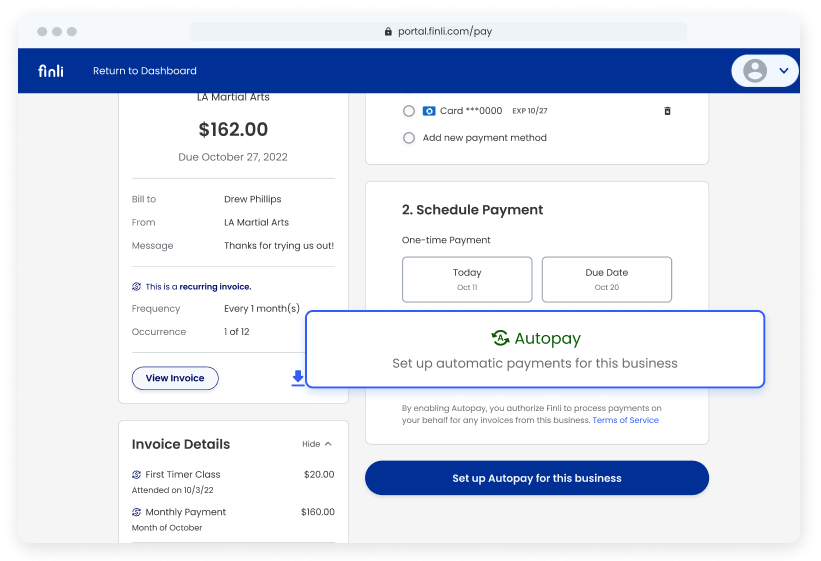 Auto Pay Solutions AutoPay - Finli